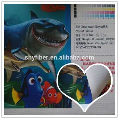 100% polyester Inkjet Canvas rolls/inkjet painting canvas